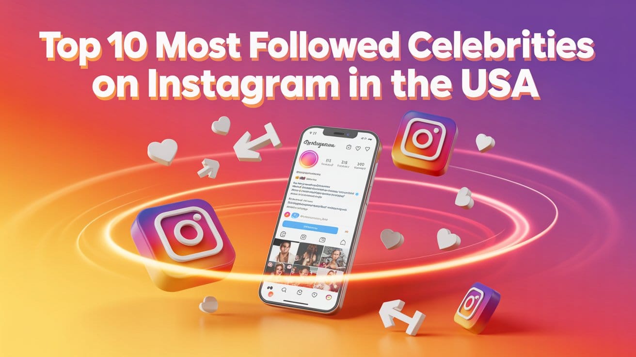 Top 10 most followed celebrities on Instagram in the USA