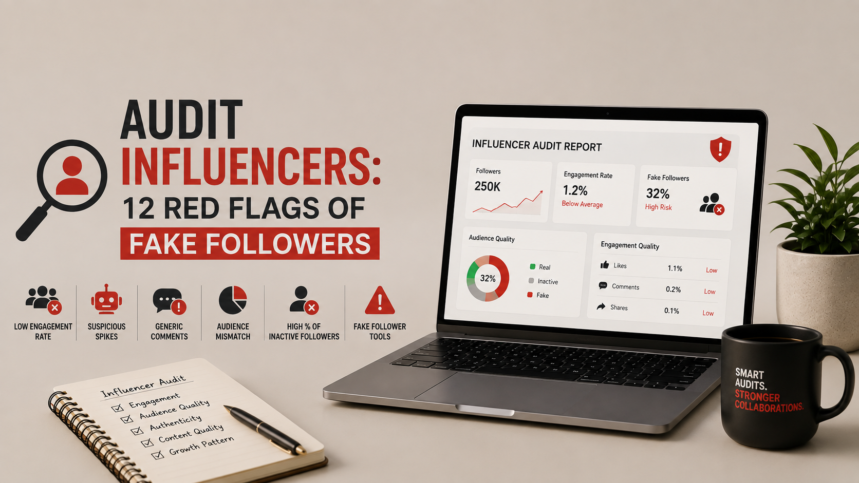 Audit Influencers: 12 Red Flags of Fake Followers